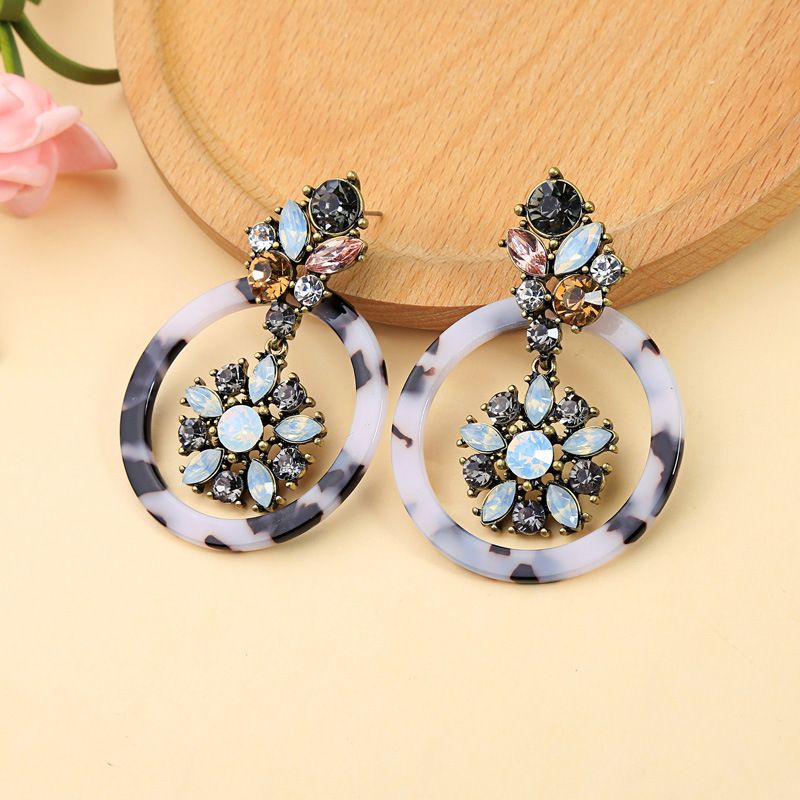 Alloy Fashion Flowers Earring  (photo Color) Nhqd6001-photo-color