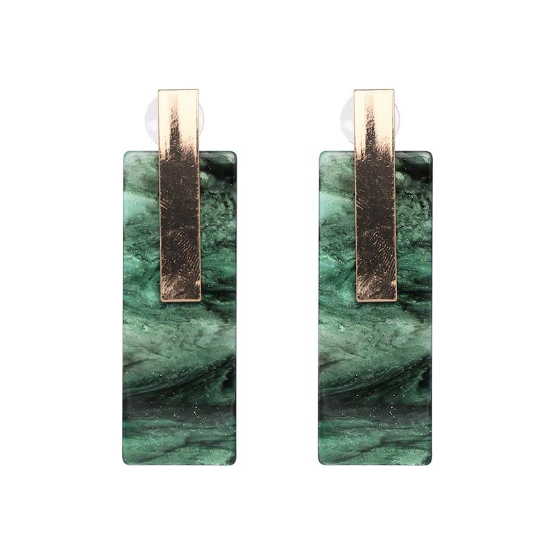 Plastic Fashion Geometric Earring  (green) Nhjj5334-green