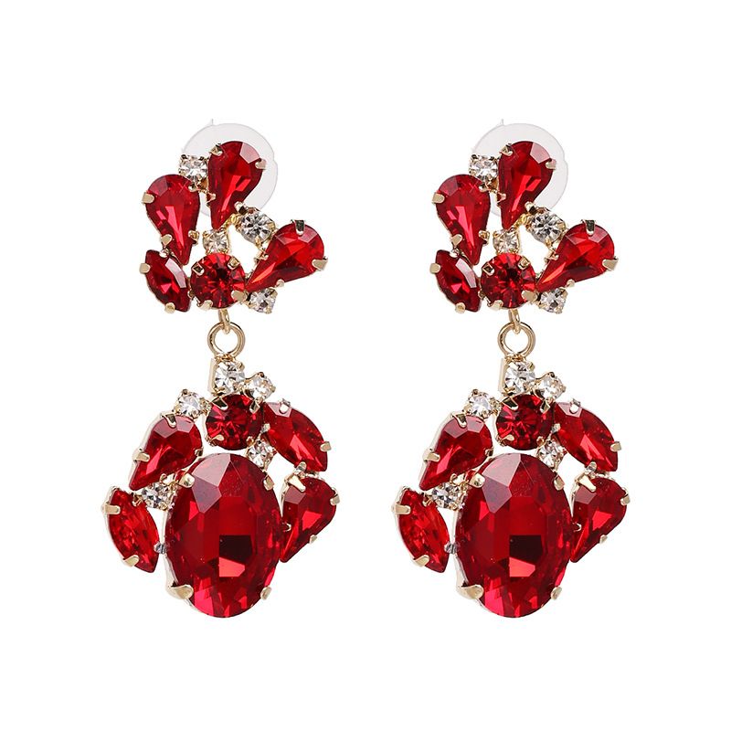 Alloy Fashion Geometric Earring  (red) Nhjj5337-red