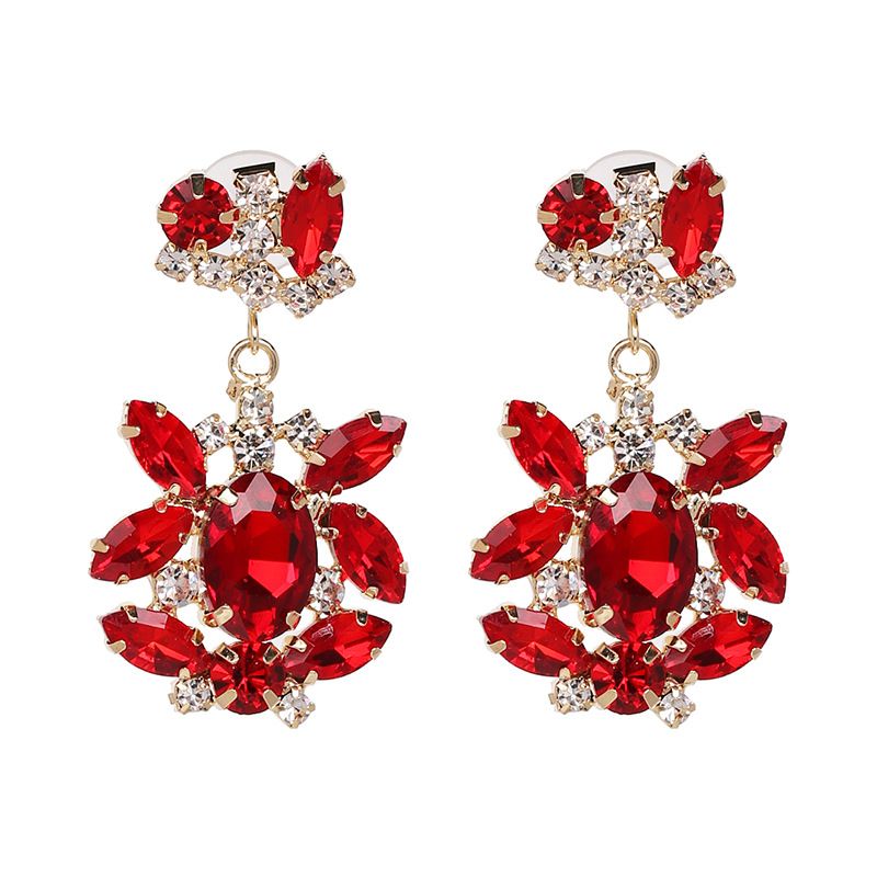 Alloy Fashion Geometric Earring  (red) Nhjj5339-red