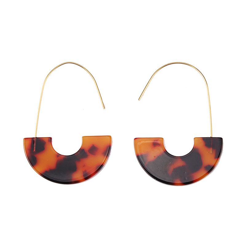 Plastic Fashion Geometric Earring  (lava Color) Nhjq10999-lava-color