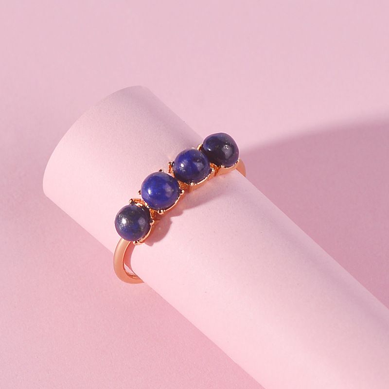 Alloy Fashion Geometric Ring  (blue-7) Nhlu0431-blue-7