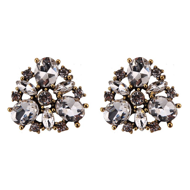 Imitated Crystal&cz Fashion Geometric Earring  (white Gemstone) Nhjq11143-white-gemstone