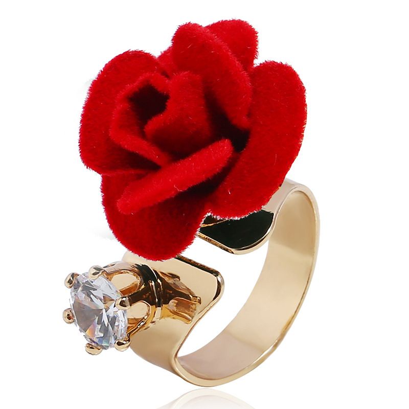 Alloy Fashion Flowers Ring  (red Kc Alloy) Nhkq2224-red-kc-alloy