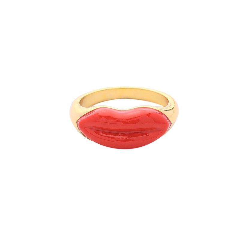 Copper Korea Geometric Ring  (red-1) Nhqd6064-red-1