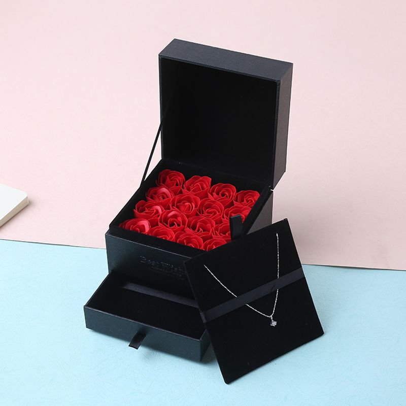 Alloy Fashion  Necklace  (16 Red Flowers + Tote Bag) Nhmp0033-16-red-flowers-tote-bag