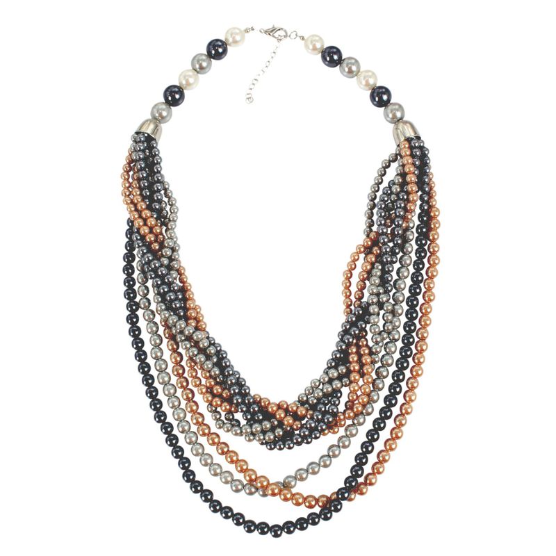 Beads Fashion Geometric Necklace  (color Mixing) Nhct0387-color-mixing