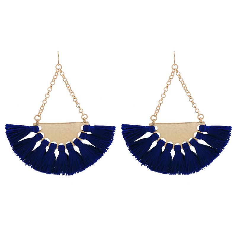Alloy Fashion Tassel Earring  (blue) Nhqs0084-blue