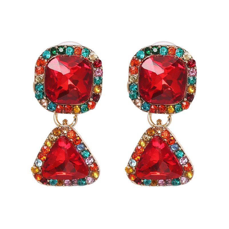 Alloy Fashion Geometric Earring  (red) Nhjj5461-red