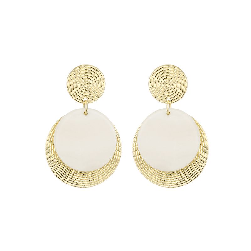 Acrylic Vintage Geometric Earring  (white) Nhll0059-white