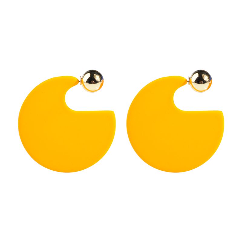 Plastic Fashion Geometric Earring  (yellow) Nhll0252-yellow