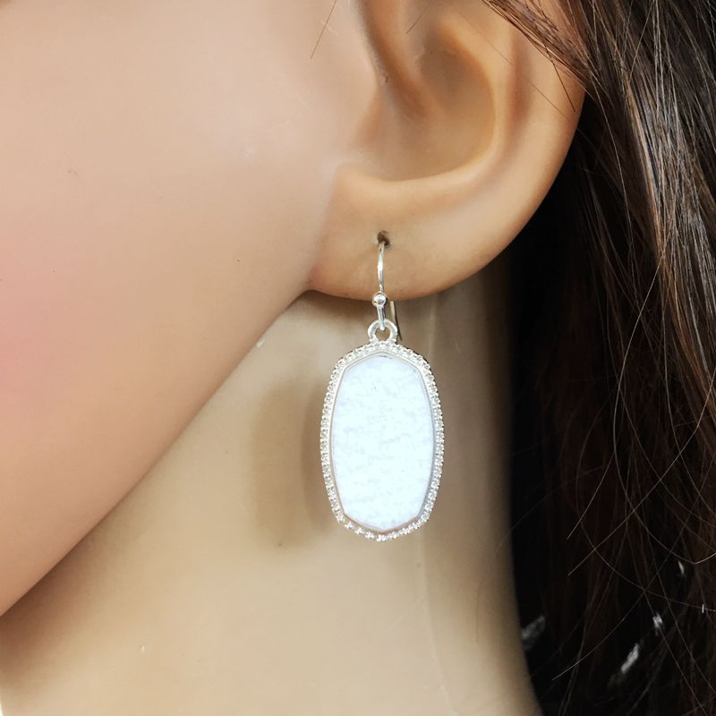 Alloy Fashion  Earring  (white) Nhom0010-white