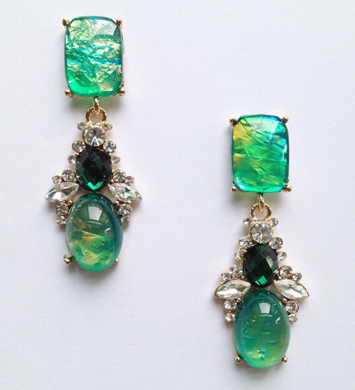 Alloy Fashion Geometric Earring  (green) Nhjj4027-green