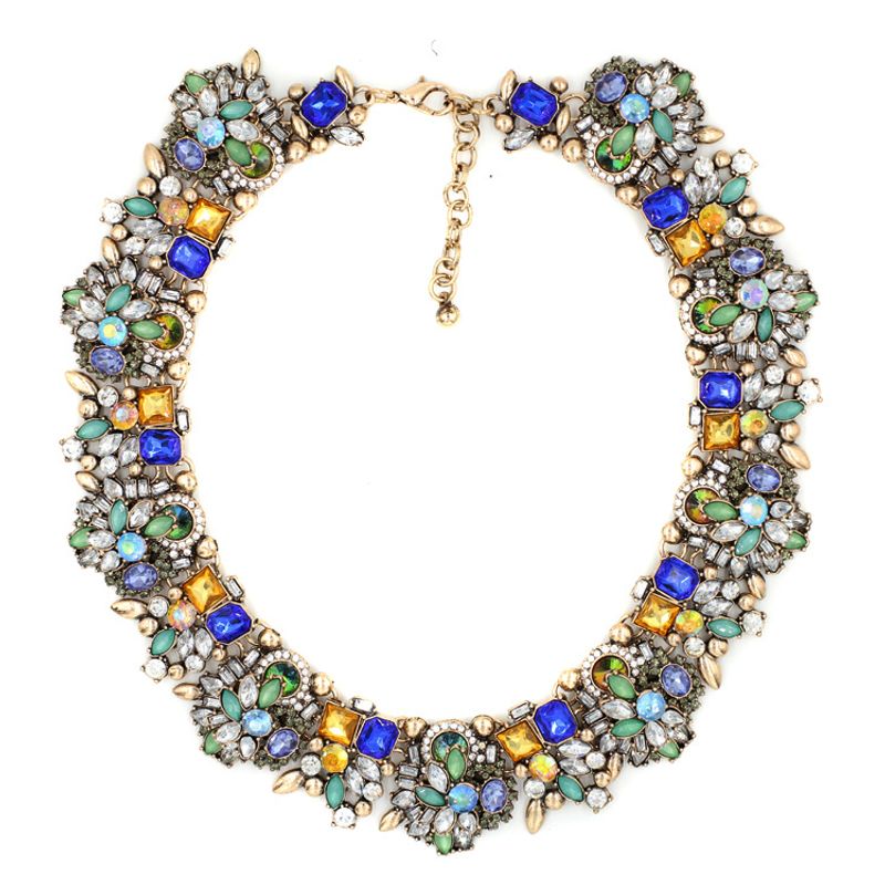 Alloy Fashion Geometric Necklace  (blue) Nhjj4043-blue