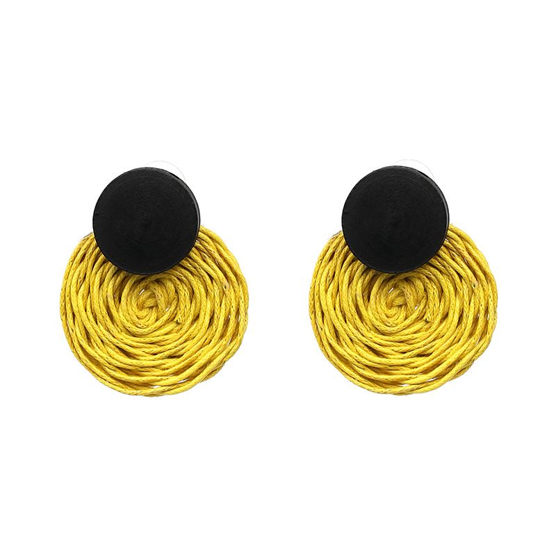 Alloy Vintage Geometric Earring  (yellow) Nhjj4108-yellow