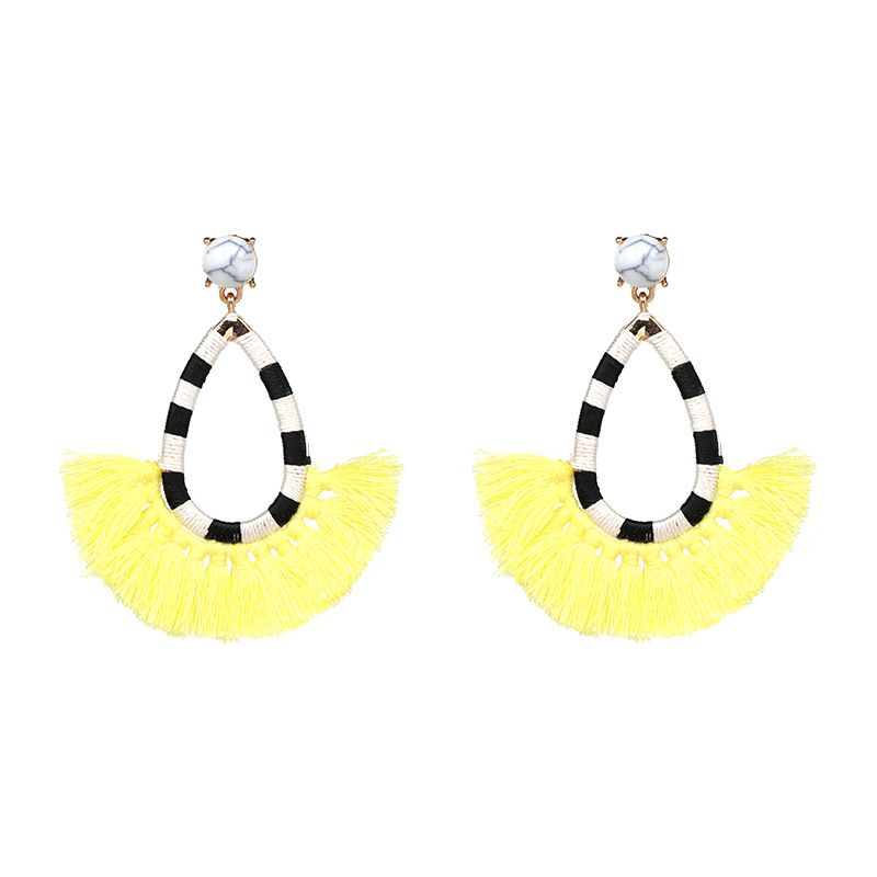 Alloy Fashion Flowers Earring  (yellow) Nhjj4113-yellow