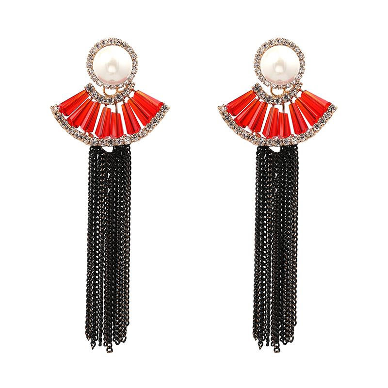Alloy Fashion Geometric Earring  (red) Nhjj4247-red