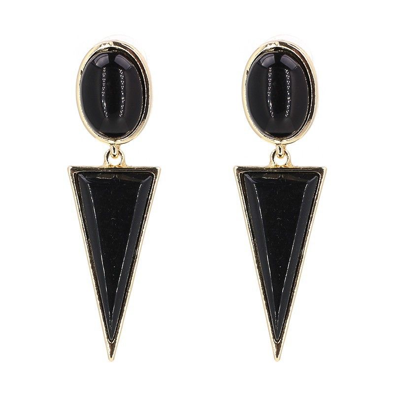 Alloy Fashion Geometric Earring  (black) Nhjj4498-black
