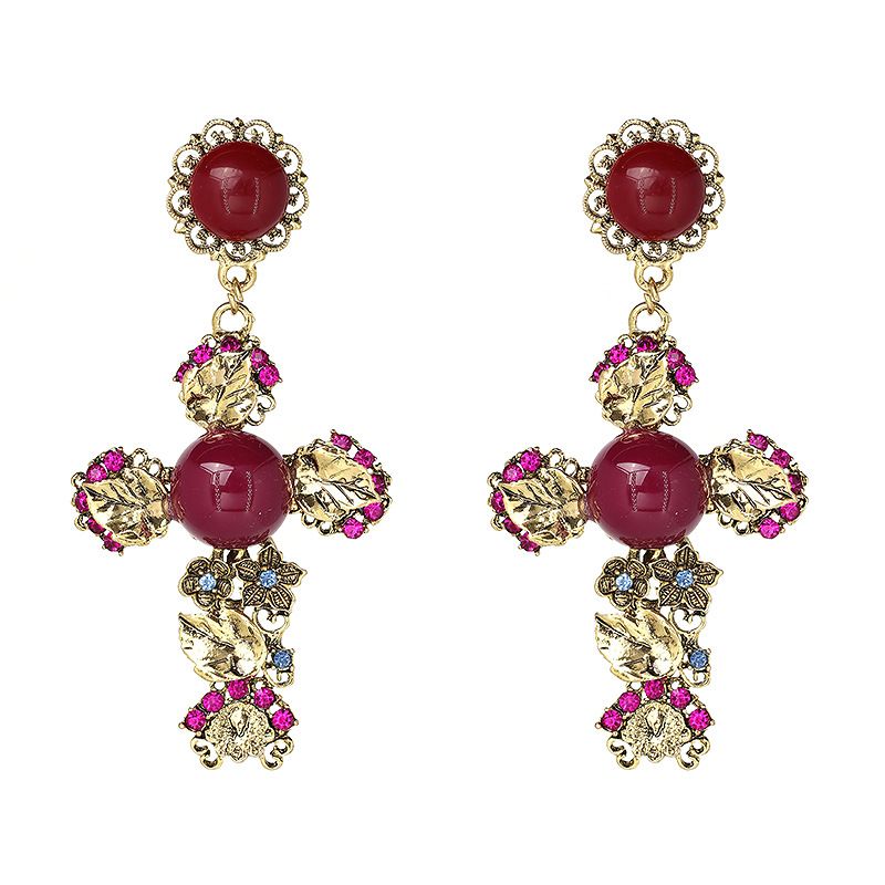 Alloy Fashion Geometric Earring  (red) Nhjj4477-red