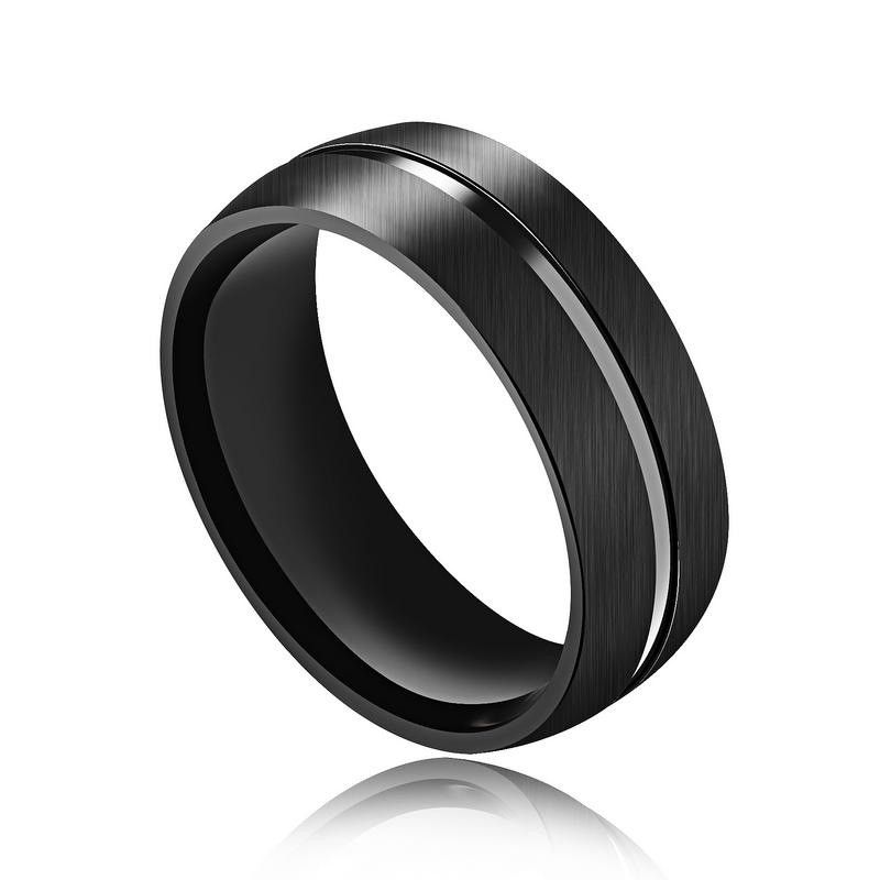 Titanium&stainless Steel Korea Geometric Ring  (7) Nhop2279-7