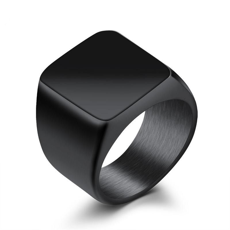 Titanium&stainless Steel Korea Geometric Ring  (natural 7) Nhop2480-natural 7