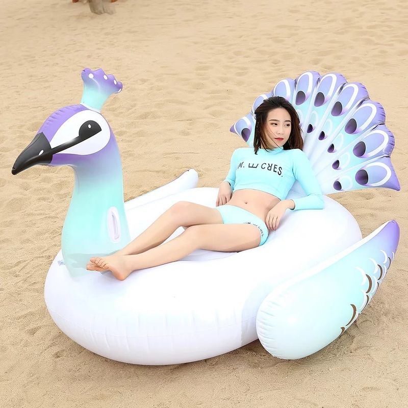 Plastic Cute  Swimming Ring  (150-150 Peacock Mount) Nhww0162-150-150 Peacock Mount