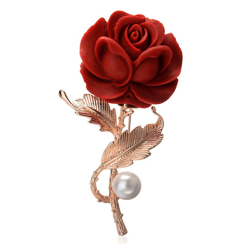 Valentinstag Geschenk Schöne Rose High-end Temperament Brosche Mode Persönlichkeit Koreanischer Kleiner Anzug Corsage 53732