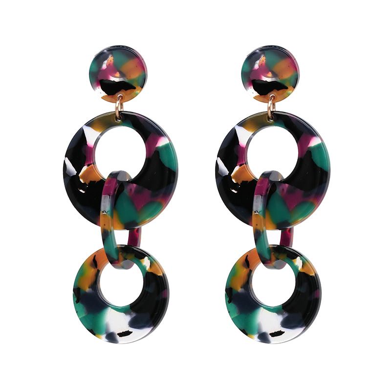 Plastic Fashion Geometric Earring  (dark Color) Nhjj4624-dark Color