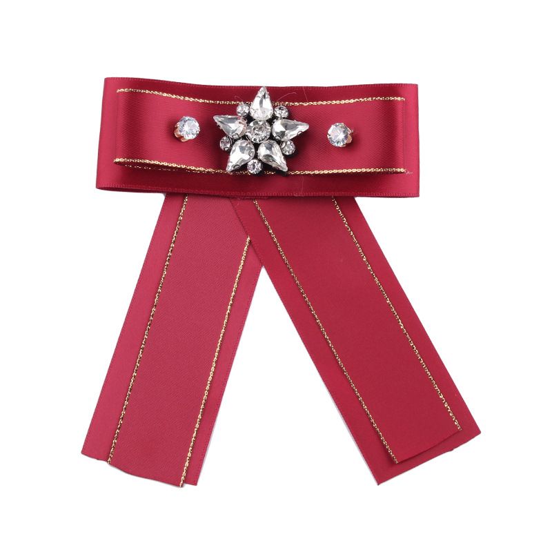 Alloy Korea Bows Brooch  (red) Nhjq10127-red