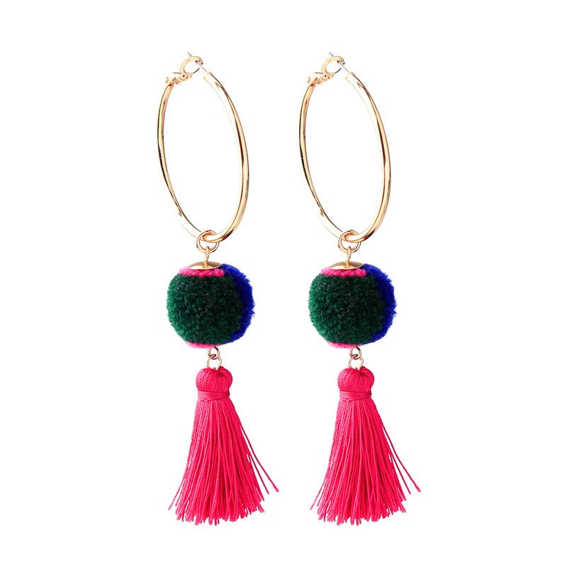 Alloy Fashion Tassel Earring  (red-2) Nhqd5088-red-2