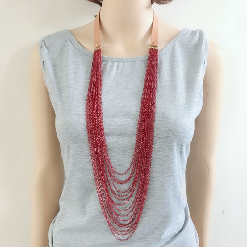 Alloy Fashion  Necklace  (red) Nhom0400-red