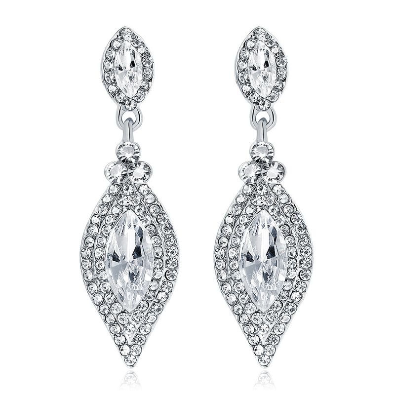 Mode Ohrringe Großhandel All-match-legierung Diamant Diamant Ohrringe Europäische Und Amerikanische Kristall Ohrringe Fabrik Direkt Vertrieb