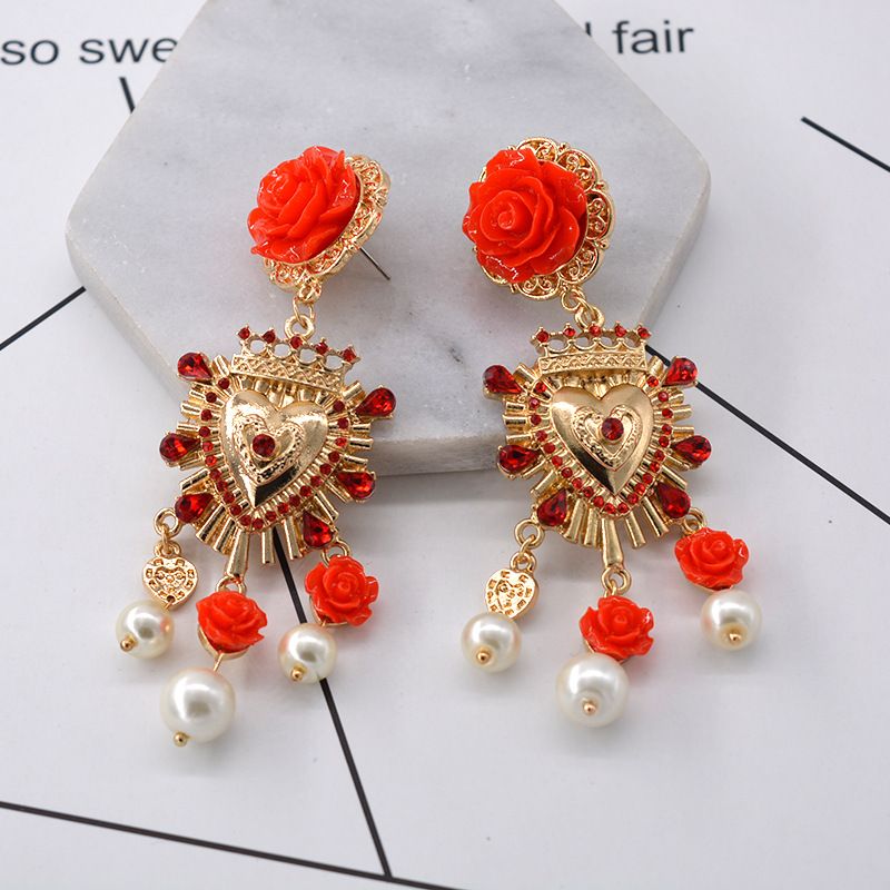 Alloy Vintage Flowers Earring  (alloy) Nhnt0482-alloy