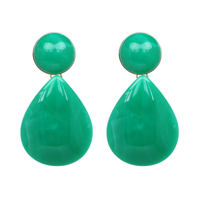 Plastic Fashion Geometric Earring  (green) Nhjj4720-green