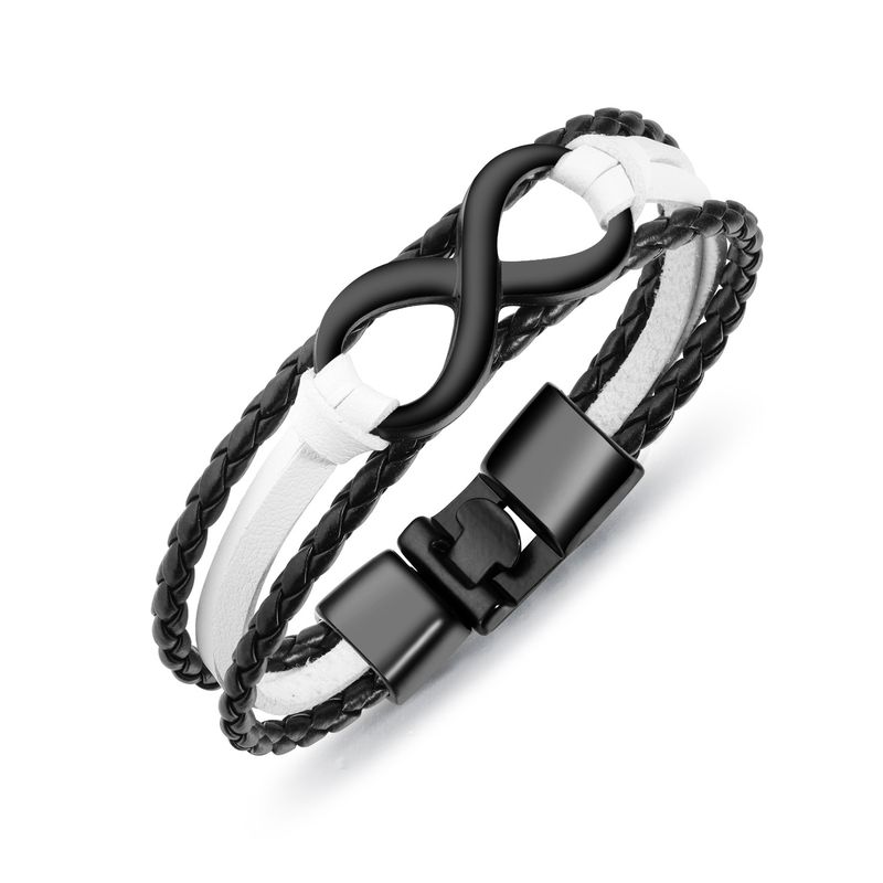 Alloy Fashion Geometric Bracelet  (black White) Nhop2620-black White