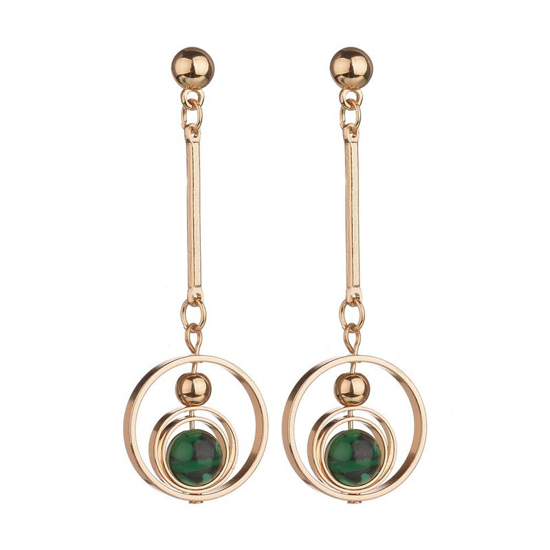 Alloy Simple Geometric Earring  (green) Nhbq1346-green