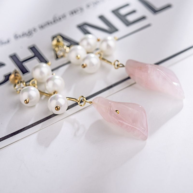 Alloy Korea Geometric Earring  (light Pink) Nhlj3977-light-pink