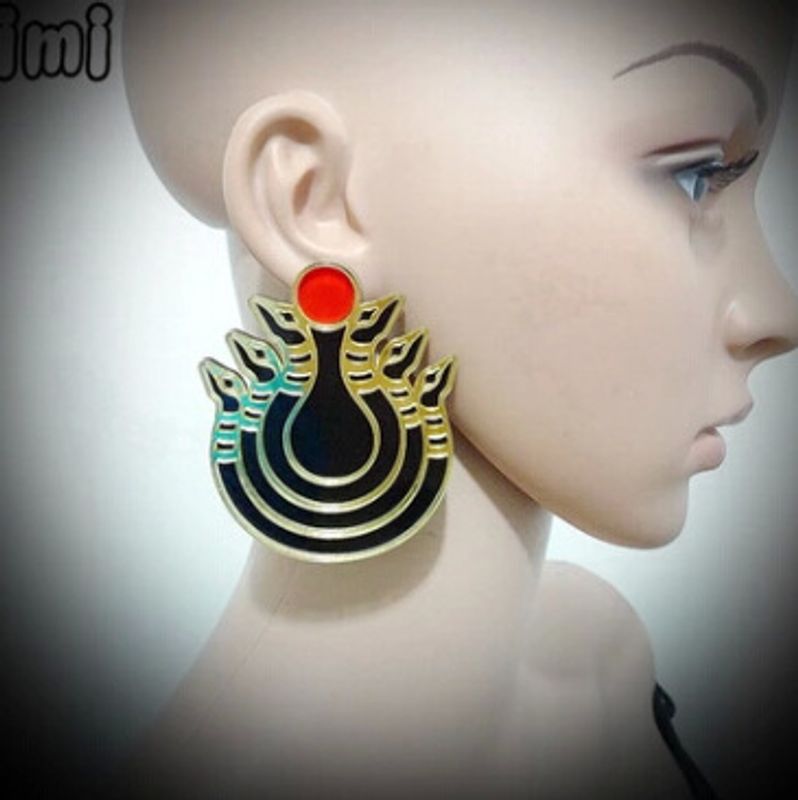 Acrylic Fashion Geometric Earring  (photo Color) Nhns0367-photo-color