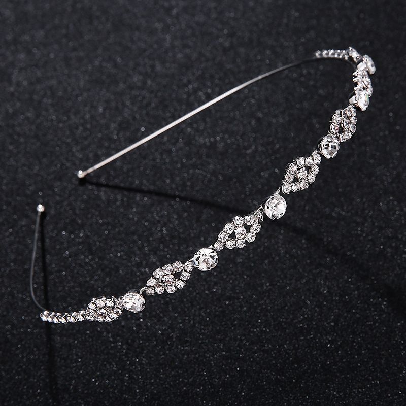 Fabrik Direkt Verkauf Neuer Braut Kopfschmuck Einfache Tägliche Gewellte Dünne Stirnband Luxus Diamant Krone Hochzeits Zubehör