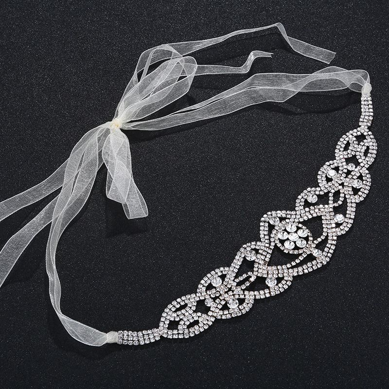 Einfache Braut Hochzeit Strass Schmuck Kopfschmuck Europäischen Und Amerikanischen Koreanischen Luxus Diamant Breites Stirnband Stirnband Haarschmuck Großhandel