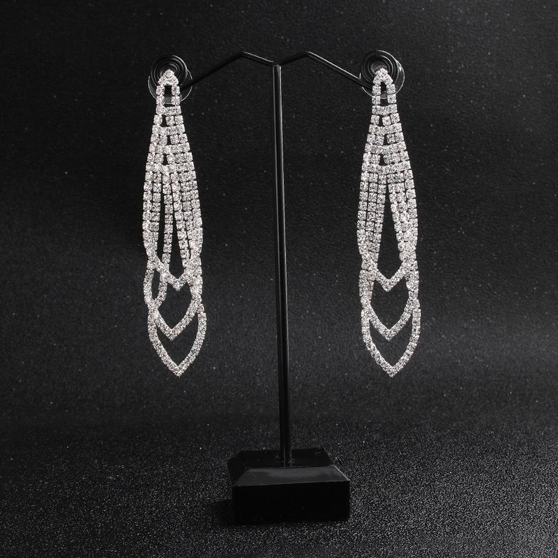 Alloy Fashion Geometric Earring  (alloy White Rhinestone) Nhhs0153-alloy White Rhinestone