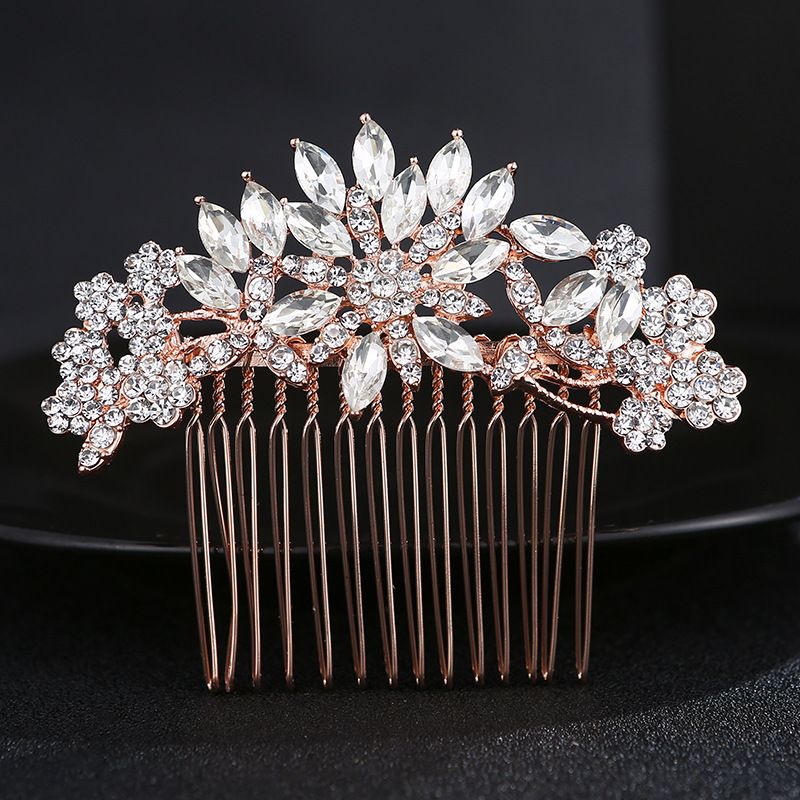 Alloy Korea Flowers Hair Accessories  (rose Alloy) Nhhs0342-rose Alloy