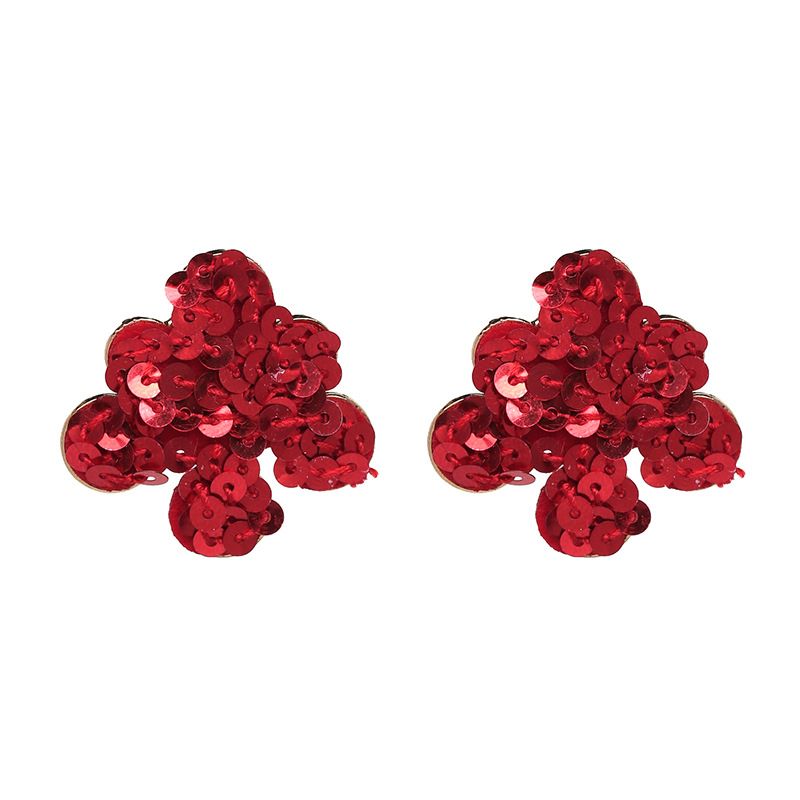 Nouveau Sequin Incrusté Oreille Goujons Européen Et Américain Rétro Personnalisé Qualité Dames Ornement Usine En Stock Croix-frontière