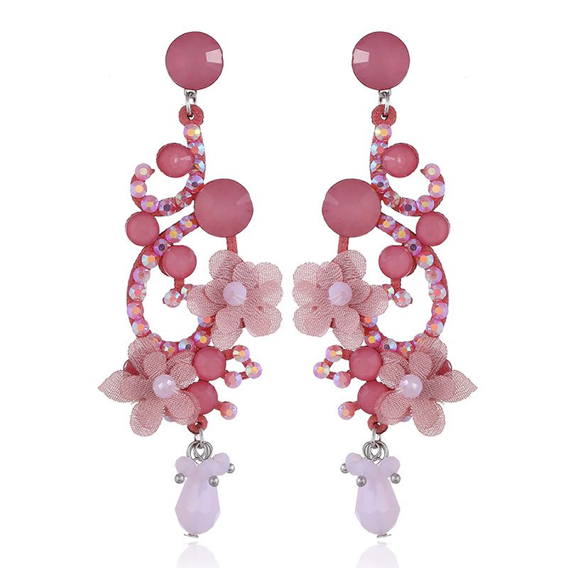 Alloy Fashion Geometric Earring  (white K Pink) Nhkq1694-white-k-pink