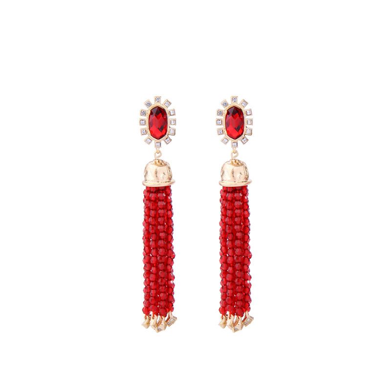 Alloy Fashion Tassel Earring  (red-1) Nhqd5332-red-1
