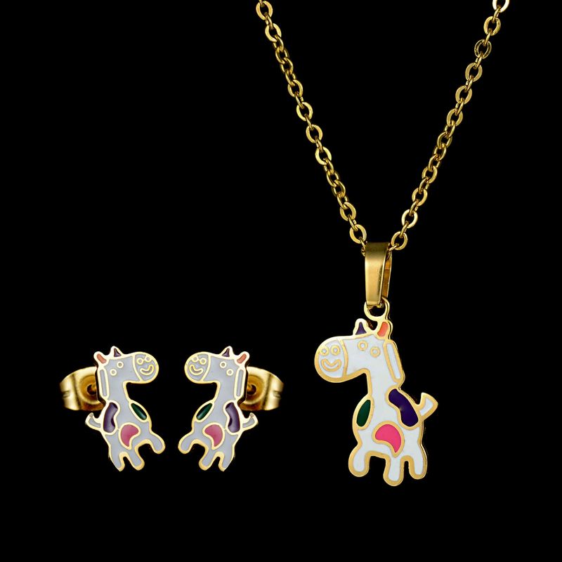 Titanium&stainless Steel Korea  Necklace  (necklace + Stud Earrings) Nhhf0302-necklace-stud-earrings