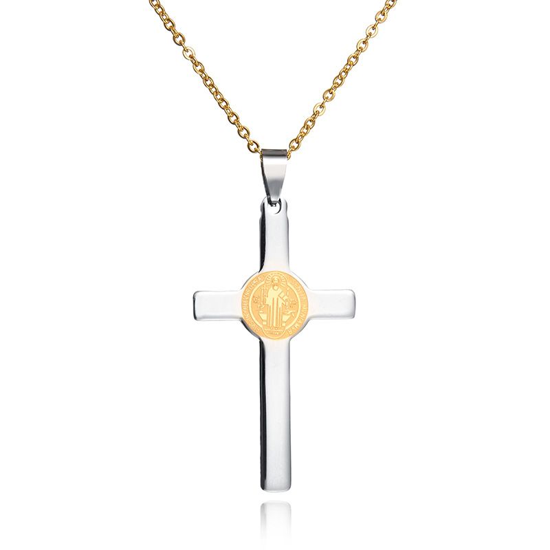 Titanium&stainless Steel Punk Cross Necklace  (alloy And Alloy) Nhhf0307-alloy-and-alloy