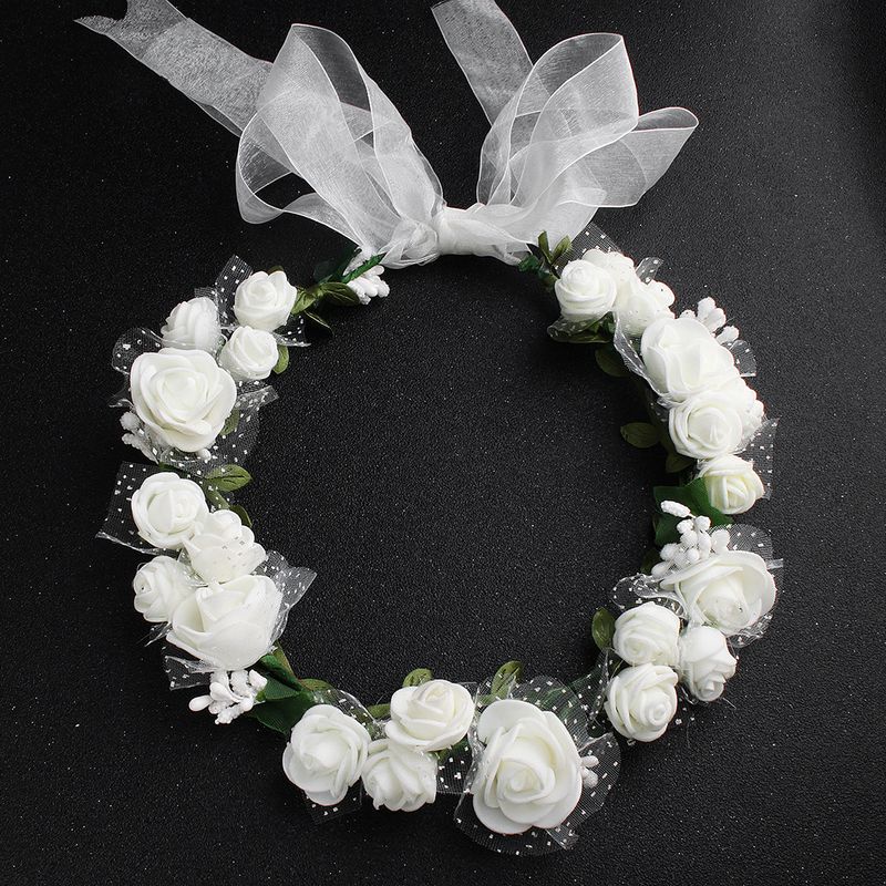 Cloth Simple Flowers Hair Accessories  (white) Nhhs0426-white