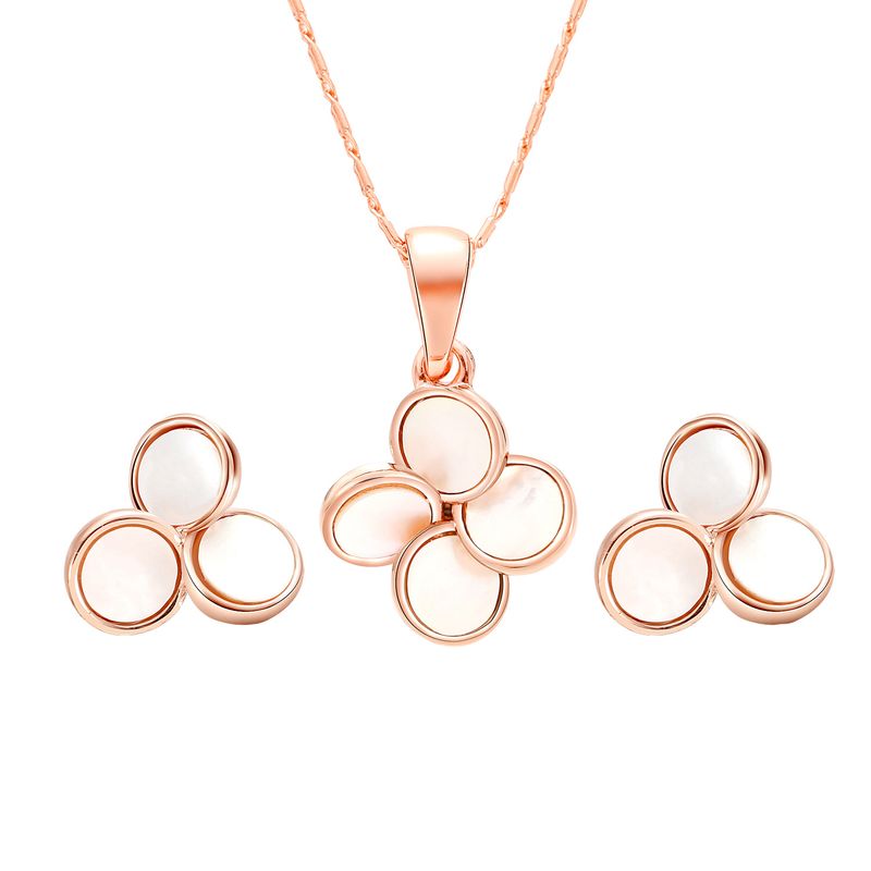 Alloy Korea Flowers The Necklace  (61172438 Rose Alloy) Nhxs1575-61172438-rose-alloy