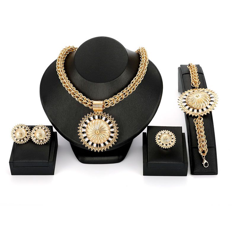 Alloy Fashion Flowers The Necklace  (61174413 Alloy) Nhxs1627-61174413-alloy